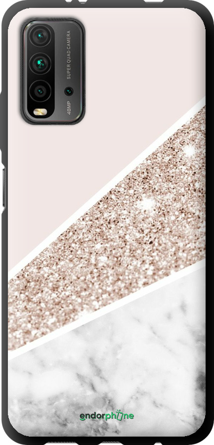 TPU чехол Пастельный мрамор для Xiaomi Redmi 9T - 4342b-2257 изображение 