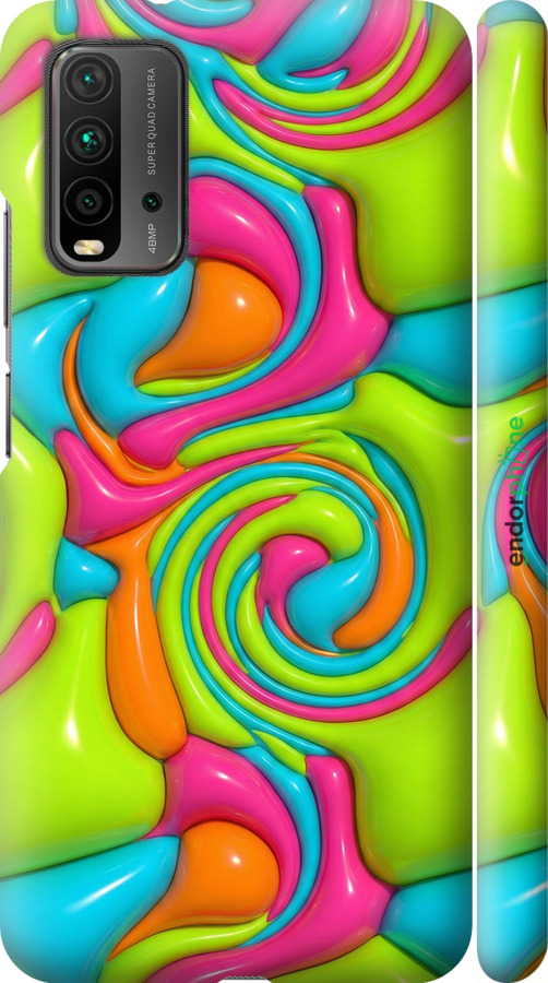 3D пластиковий матовий чехол Y2K Jelly Dream для Xiaomi Redmi 9T - 6780m-2257 изображение 