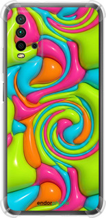 Силикон с усиленными углами чехол Y2K Jelly Dream для Xiaomi Redmi 9T - 6780sp-2257 изображение 