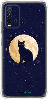 Силикон с усиленными углами чехол 'Cute Cat Celestial/Witchy' для Xiaomi Redmi 9T изображение 3