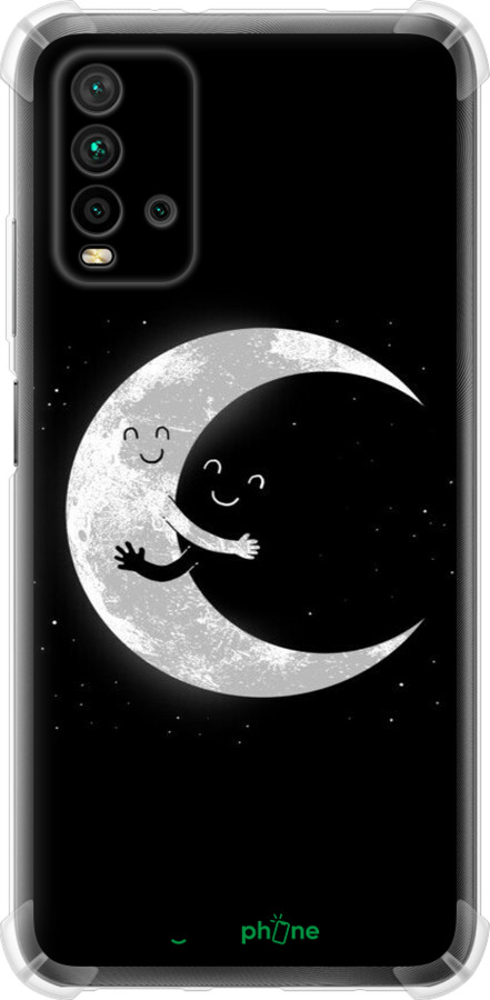 Силикон с усиленными углами чехол Лунные объятия для Xiaomi Redmi 9T - 6508sp-2257 изображение 