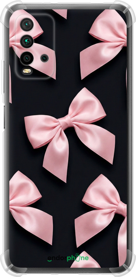 Силикон с усиленными углами чехол Coquette Ribbons Dark Coquette для Xiaomi Redmi 9T - 6767sp-2257 изображение 