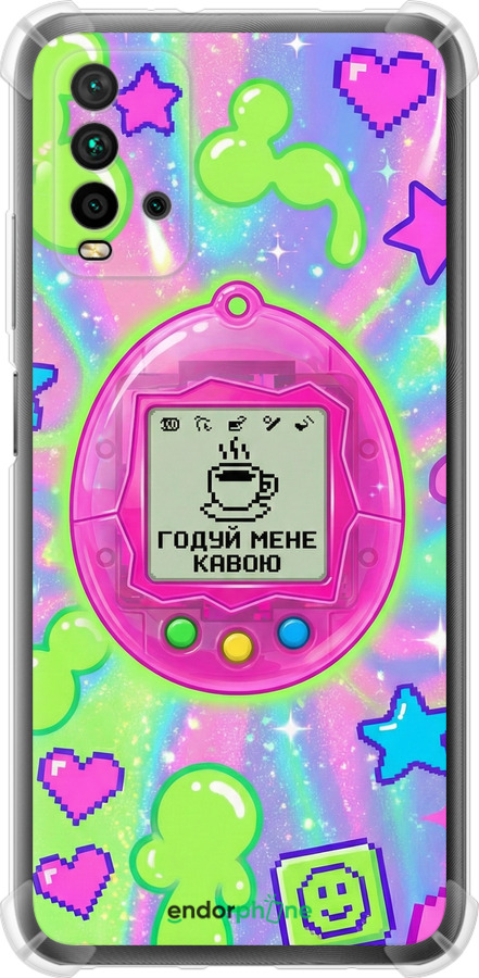 Силіконовий протиударний с посиленими кутами чехол Y2K Aesthetic Retro Pet: Годуй мене кавою для Xiaomi Redmi 9T - 6784sp-2257 изображение 