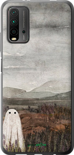 2D пластиковый чехол Одинокий призрак на фоне гор для Xiaomi Redmi 9T - 6486t-2257 изображение 