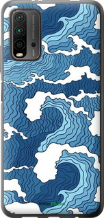 2D пластиковый чехол Абстрактный рисунок морских волн для Xiaomi Redmi 9T - 6538t-2257 изображение 