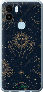 Силиконовый чехол 'Celestial Harmony: Sun & Moon Gold Mystic Pattern' для Xiaomi Redmi A1 Plus изображение 3