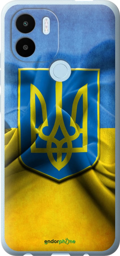 

Силіконовий чохол "Прапор та герб України" для Xiaomi Redmi A1 Plus, Блакитний