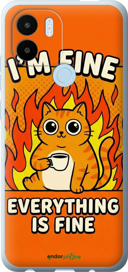 Силиконовый чехол Funny Cat для Xiaomi Redmi A1 Plus - 6786u-2942 изображение 