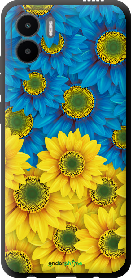 TPU чехол Жовто-блакитні квіти  для Xiaomi Redmi A1 - 1048b-2768 изображение 