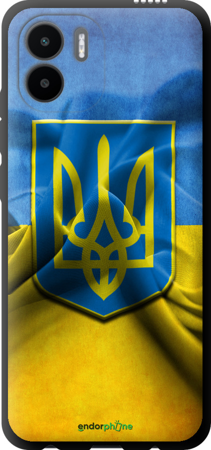 

TPU чорний чохол "Прапор та герб України" для Xiaomi Redmi A1, Блакитний