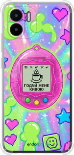 Силикон с усиленными углами чехол 'Y2K Aesthetic Retro Pet: Годуй мене кавою' для Xiaomi Redmi A2 изображение 3
