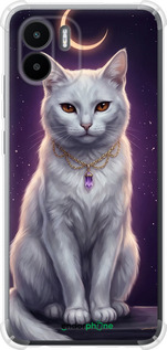 Силіконовий протиударний с посиленими кутами чехол Mystic White Cat Gothic Dark Purple Gold для Xiaomi Redmi A2 - 6805sp-3026 изображение 