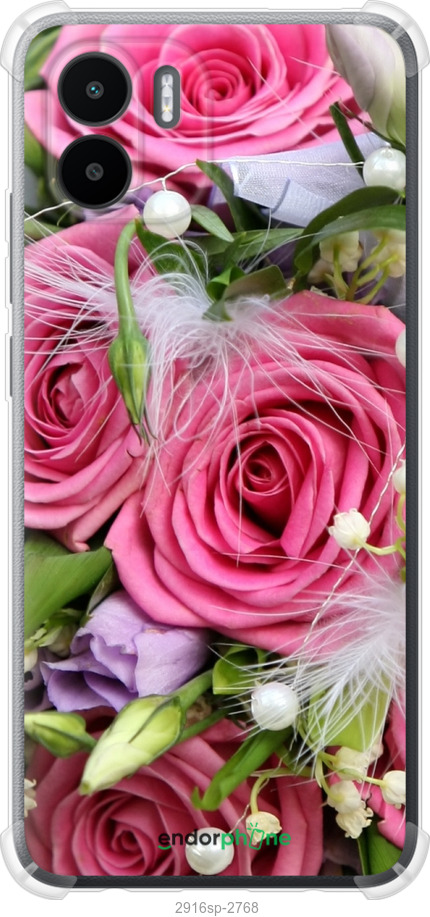 

Силіконовий протиударний с посиленими кутами чохол "Ніжність" для Xiaomi Redmi A1, Рожевий