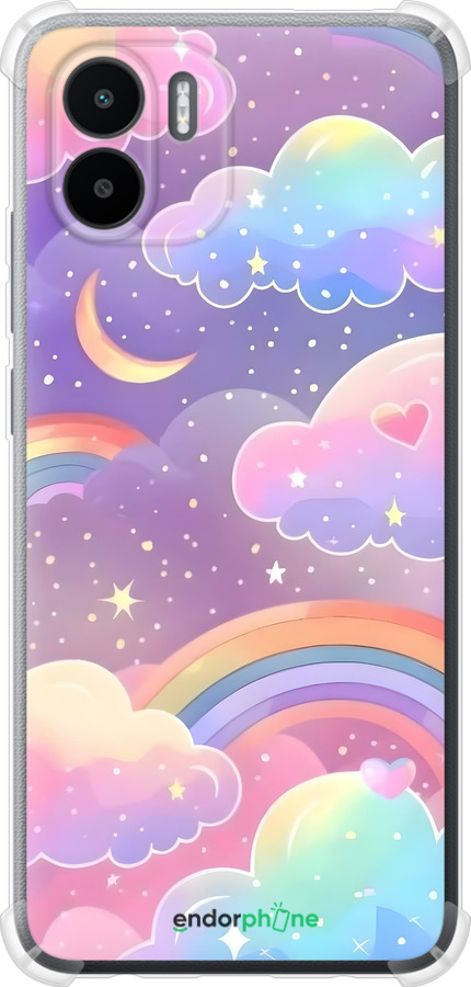 Силикон с усиленными углами чехол Облака и радуга для Xiaomi Redmi A2 - 6312sp-3026 изображение 
