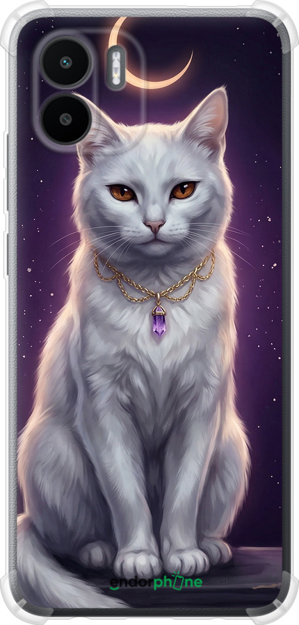 Силіконовий протиударний с посиленими кутами чехол Mystic White Cat Gothic Dark Purple Gold для Xiaomi Redmi A2 - 6805sp-3026 изображение 