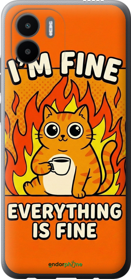 Силиконовый чехол Funny Cat для Xiaomi Redmi A1 - 6786u-2768 изображение 