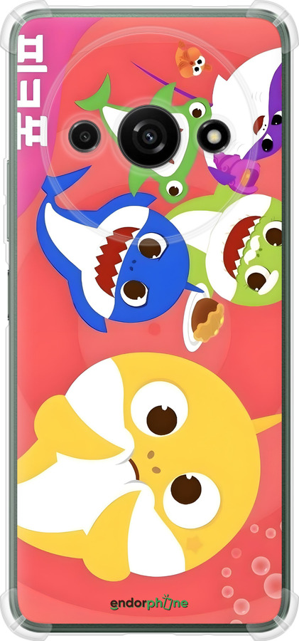 Силіконовий протиударний с посиленими кутами чехол Бейби Шаркс для Xiaomi Redmi A3 - 6305sp-3657 изображение 