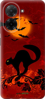 Силиконовый чехол Чёрная кошка под луной для Xiaomi Redmi A5 4G - 1190u-3926 изображение 