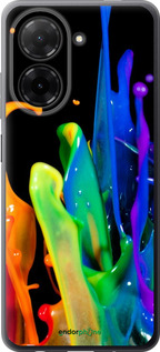 Силиконовый чехол брызги краски для Xiaomi POCO C71 4G - 3957u-4146 изображение 