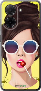 Силиконовый чехол Девушка с чупа-чупсом для Xiaomi Redmi A5 4G - 3979u-3926 изображение 