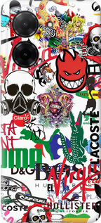 Силиконовый чехол Many different logos для Xiaomi Redmi A5 4G - 4022u-3926 изображение 