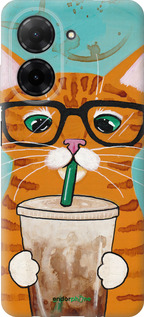 Силіконовий чехол Зеленоокий кіт в окулярах для Xiaomi Redmi A5 4G - 4054u-3926 изображение 