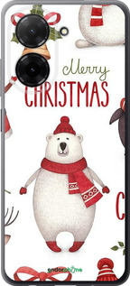 Силиконовый чехол Merry Christmas для Xiaomi POCO C71 4G - 4106u-4146 изображение 
