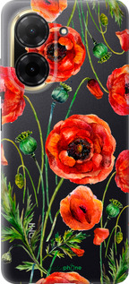 Силиконовый чехол Нарисованные маки для Xiaomi Redmi A5 4G - 4278u-3926 изображение 