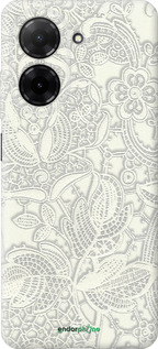 Силиконовый чехол Белое кружево для Xiaomi POCO C71 4G - 4383u-4146 изображение 