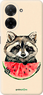 Силиконовый чехол Енотик с арбузом для Xiaomi Redmi A5 4G - 4605u-3926 изображение 