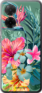 Силиконовый чехол Тропические цветы v1 для Xiaomi Redmi A5 4G - 4667u-3926 изображение 