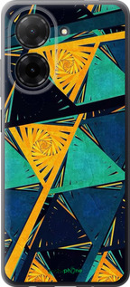 Силіконовий чехол Арт, абстракція, жовтий, синій для Xiaomi Redmi A5 4G - 5382u-3926 изображение 