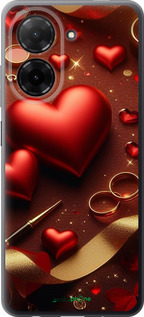 Силиконовый чехол Сердечки v3 для Xiaomi POCO C71 4G - 5833u-4146 изображение 