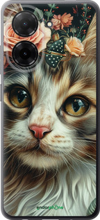 Силиконовый чехол Cats and flowers для Xiaomi Redmi A5 4G - 6069u-3926 изображение 