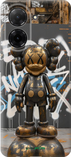 Силиконовый чехол Bronze kaws v3 для Xiaomi Redmi A5 4G - 6099u-3926 изображение 