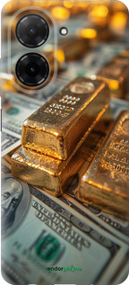 Силиконовый чехол Слитки и доллары для Xiaomi Redmi A5 4G - 6105u-3926 изображение 