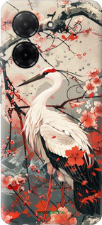 Силіконовий чехол Лелека у цвіту сакури для Xiaomi Redmi A5 4G - 6109u-3926 изображение 