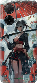 Силиконовый чехол Гейша-воин для Xiaomi Redmi A5 4G - 6124u-3926 изображение 