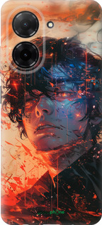 Силіконовий чехол Обличчя в полум'ї для Xiaomi Redmi A5 4G - 6127u-3926 изображение 