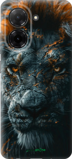 Силиконовый чехол Пламенный лев для Xiaomi Redmi A5 4G - 6153u-3926 изображение 