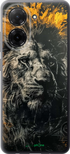 Силиконовый чехол Лев в золотых красках для Xiaomi Redmi A5 4G - 6155u-3926 изображение 