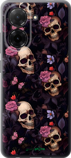 Силіконовий чехол Черепи та троянди для Xiaomi Redmi A5 4G - 6316u-3926 изображение 