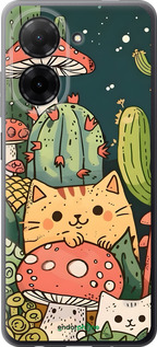 Силиконовый чехол Коты грибы для Xiaomi Redmi A5 4G - 6321u-3926 изображение 