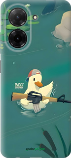 Силиконовый чехол Уточка с автоматом для Xiaomi Redmi A5 4G - 6356u-3926 изображение 