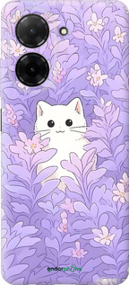 Силиконовый чехол Котик в цветах для Xiaomi Redmi A5 4G - 6390u-3926 изображение 