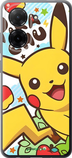 Силиконовый чехол Пикачу 2 для Xiaomi Redmi A5 4G - 6391u-3926 изображение 