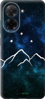 Силиконовый чехол Горы и звезды нарисованы на фоне галактики для Xiaomi Redmi A5 4G - 6490u-3926 изображение 