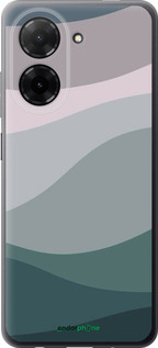 Силиконовый чехол С фиолетовым и бирюзовым ретро-стилем и волнами для Xiaomi Redmi A5 4G - 6533u-3926 изображение 