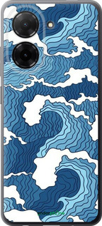 Силиконовый чехол Абстрактный рисунок морских волн для Xiaomi POCO C71 4G - 6538u-4146 изображение 