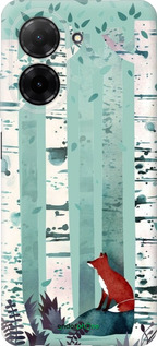 Силиконовый чехол Лис в зелёном лесу для Xiaomi Redmi A5 4G - 6547u-3926 изображение 